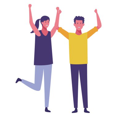 Genç çift çizgi film