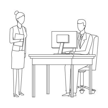 Executive iş karikatür