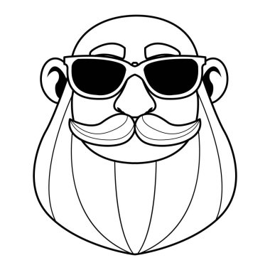 İrlandalı adam yüz siyah beyaz