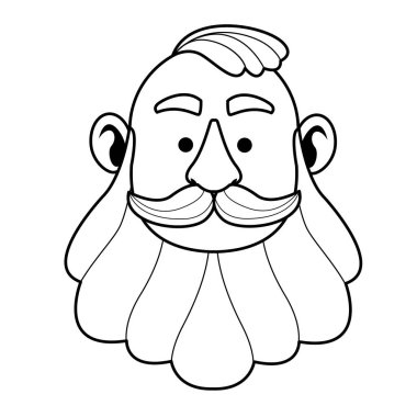 İrlandalı adam yüz siyah beyaz