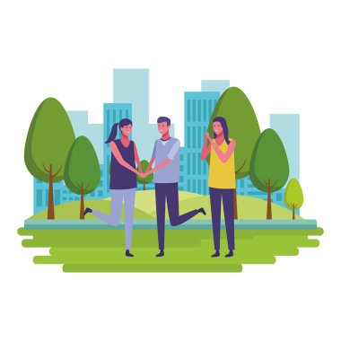 Genç insanlar çizgi film karakteri