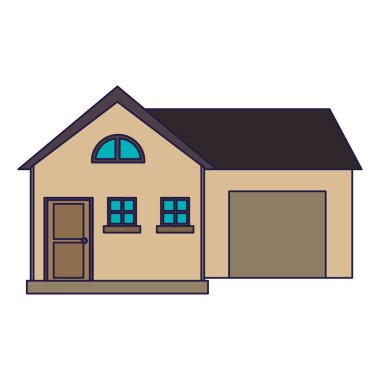 House gayrimenkul karikatür izole