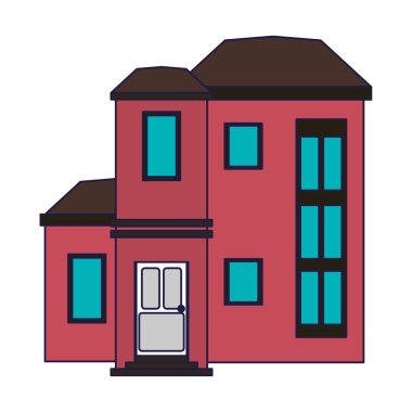 House gayrimenkul karikatür izole