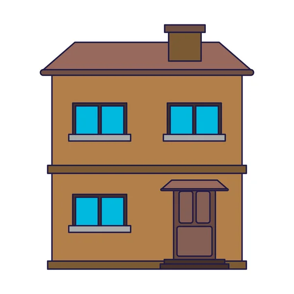 Hus Fastigheter tecknad isolerade — Stock vektor