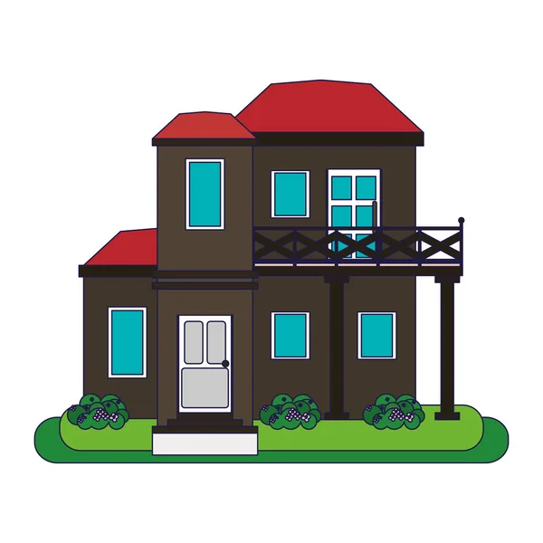 House real estate cartoon isolated — Stock Vector