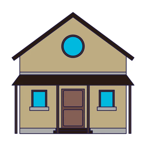 Maison de dessin animé immobilier isolé — Image vectorielle