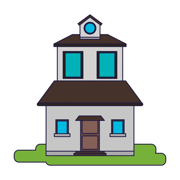 Casa imobiliária desenhos animados isolados —  Vetores de Stock