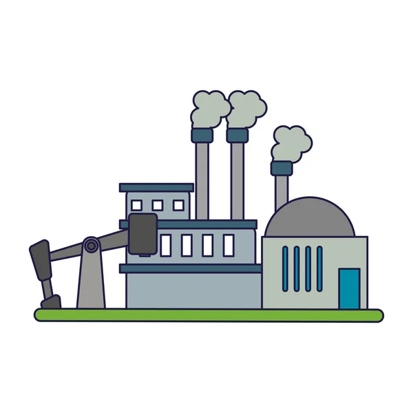 Rafineri sanayi tesisi — Stok Vektör