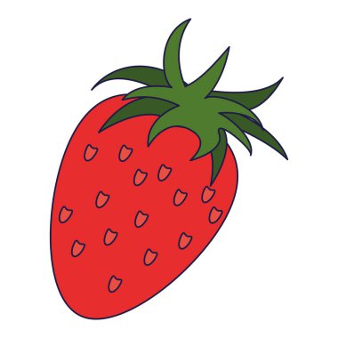 çilek taze meyve çizgi film