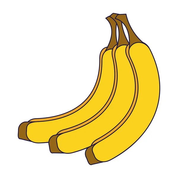 Bananes fruits sucrés dessin animé — Image vectorielle