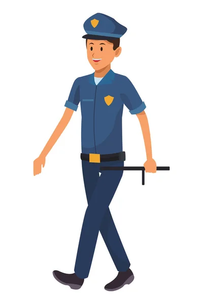Poliziotto con uniforme — Vettoriale Stock