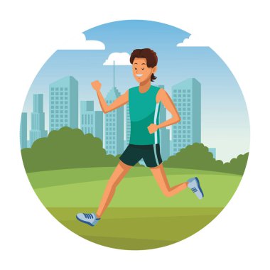 Adam çalışan atlet