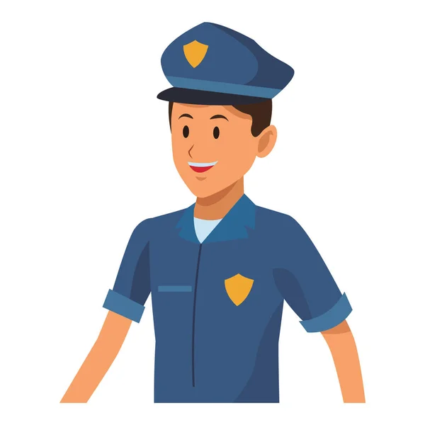 Policial avatar retrato —  Vetores de Stock