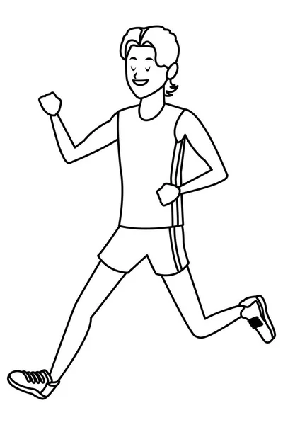 Hombre corriendo atleta — Archivo Imágenes Vectoriales