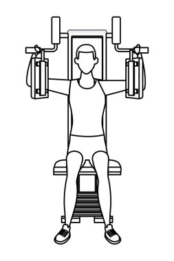 spor salonu makinede çalışma dışarı adam