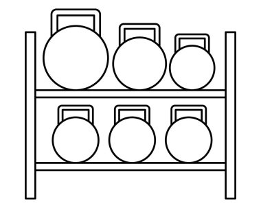 raf üzerinde ağırlık