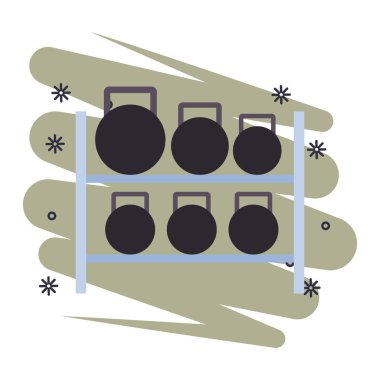 raf üzerinde ağırlık