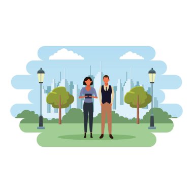 çift ​​karikatür aşk