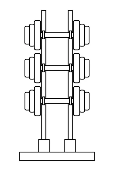 Pesi su rack — Vettoriale Stock