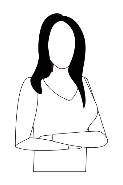 Jeune femme dessin animé — Image vectorielle