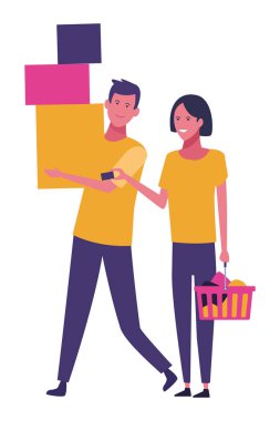 çift ​​karikatür aşk