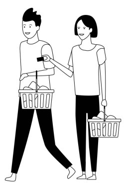 siyah beyaz aşk çift çizgi film