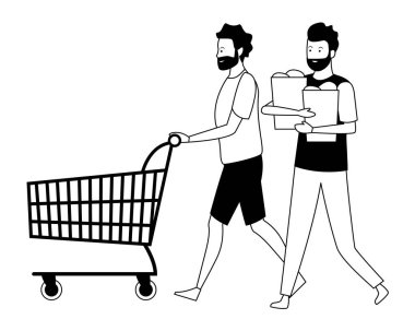 sıradan insanlar karikatür siyah beyaz