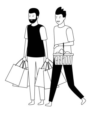 sıradan insanlar karikatür siyah beyaz