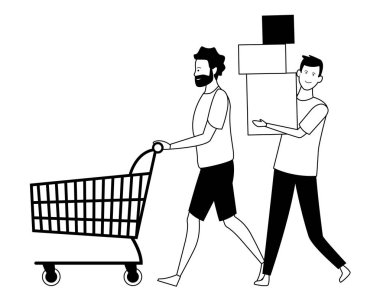 sıradan insanlar karikatür siyah beyaz