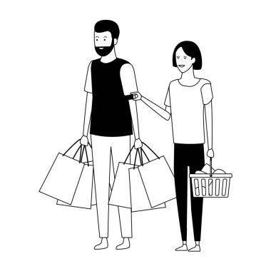 siyah beyaz aşk çift çizgi film