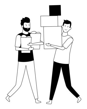 sıradan insanlar karikatür siyah beyaz