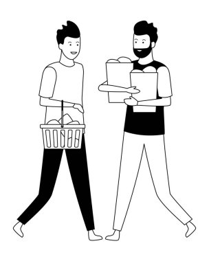 sıradan insanlar karikatür siyah beyaz