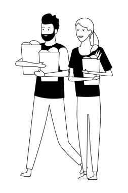 siyah beyaz aşk çift çizgi film