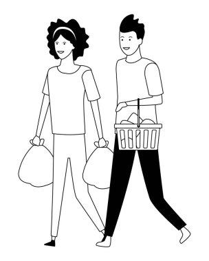 siyah beyaz aşk çift çizgi film