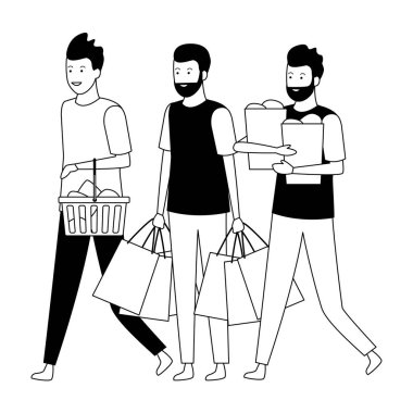 sıradan insanlar karikatür siyah beyaz