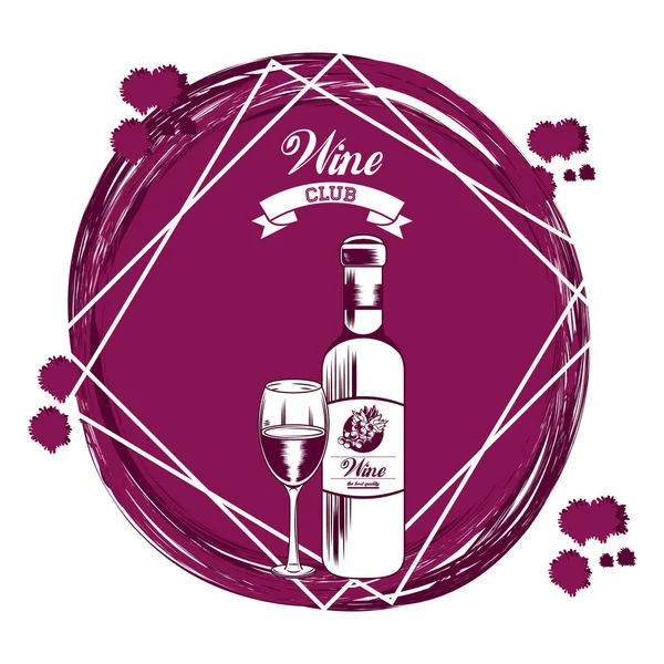 Emblème du Wine Club — Image vectorielle