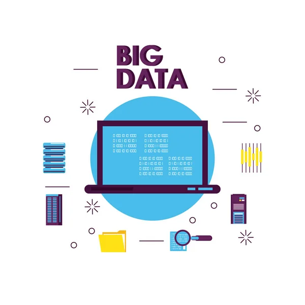 Big Data-Technologie — Stockvektor