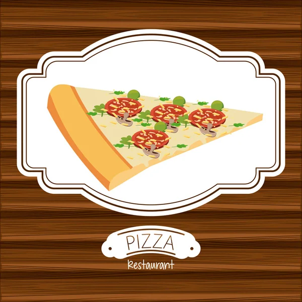 Pizza restaurant fast-food — Image vectorielle