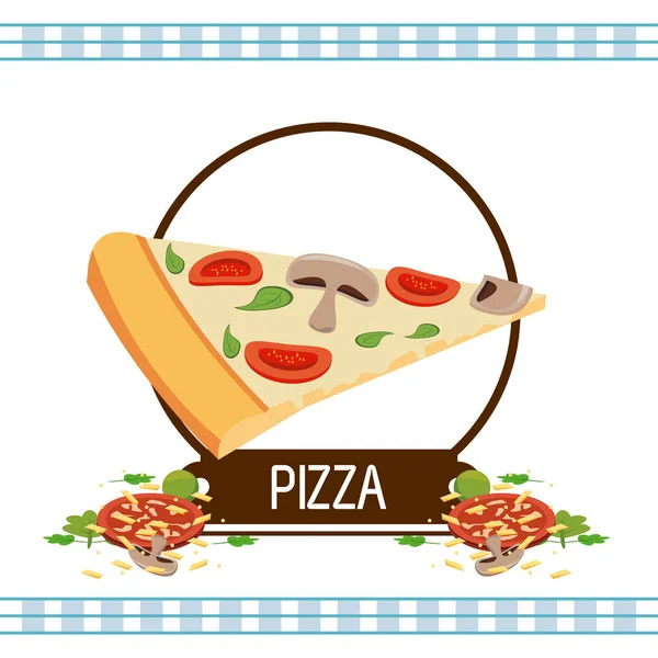 Pizza restaurant fast food — Stock Vector