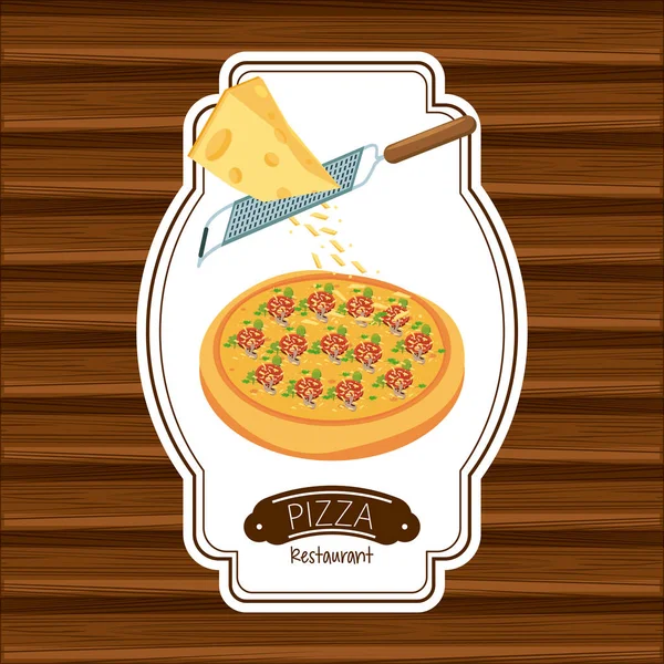 Pizza restaurante fast food — Vetor de Stock