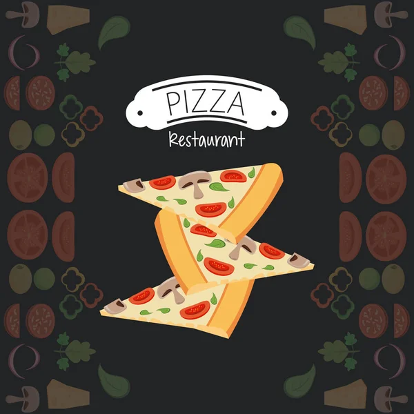 Pizza restaurant fast food — Stock Vector