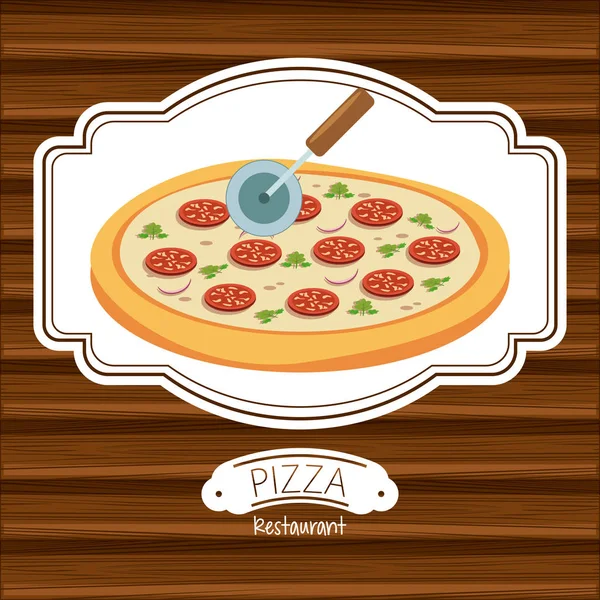 Pizza restaurant fast food — Stock Vector