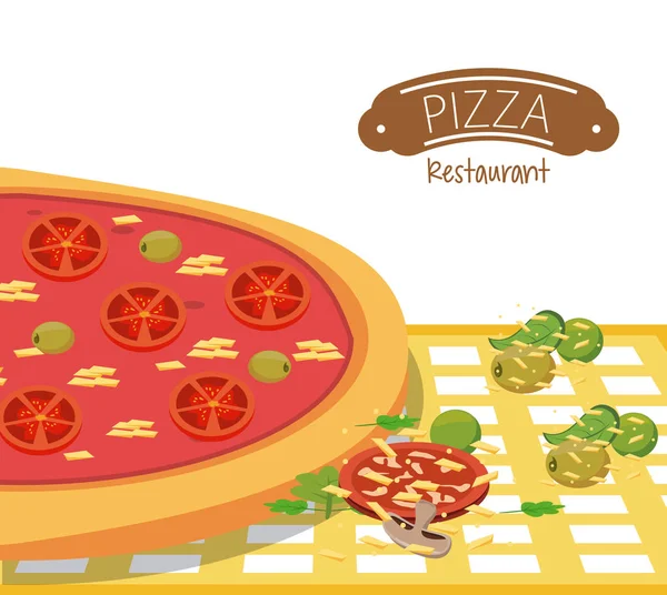 Pizzeria Fast Food — Stockvektor