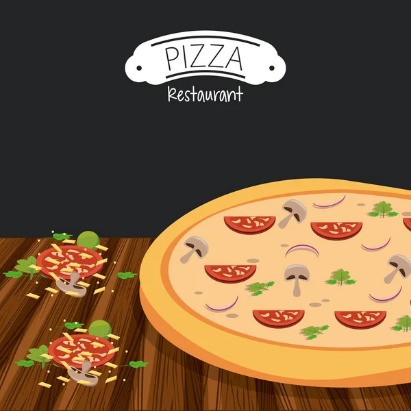 Pizza restaurant fast food — Stock Vector