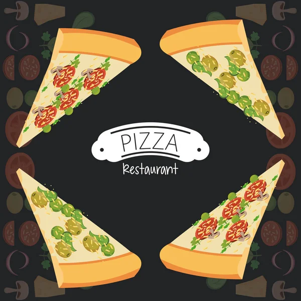 Pizza restaurace rychlé občerstvení — Stockový vektor