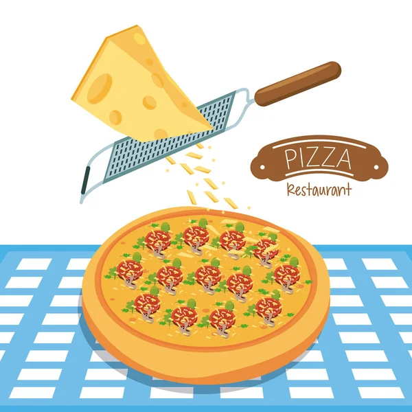 Pizza restauracja fast food — Wektor stockowy