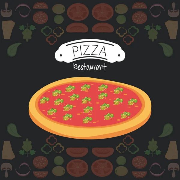 Пицца ресторан быстрого питания — стоковый вектор
