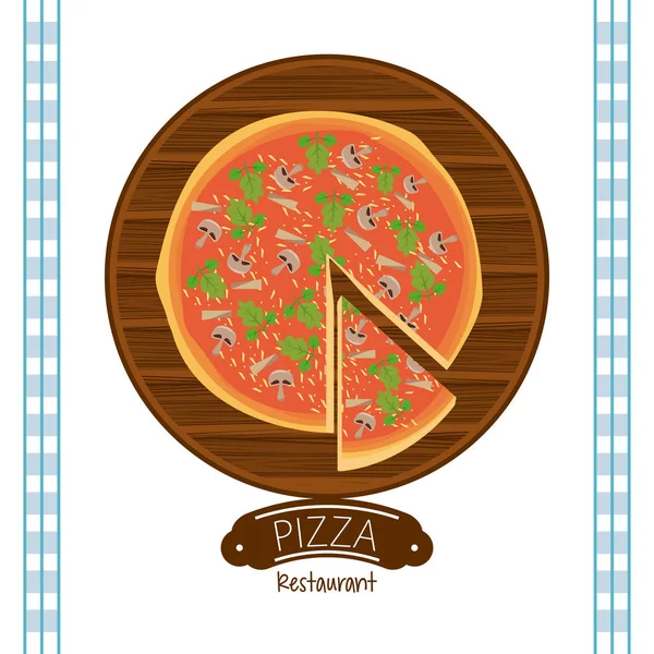 Pizza-Italiaans restaurant — Stockvector