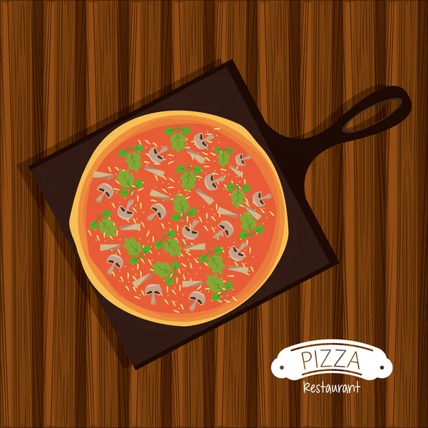 Pizza cuisine italienne — Image vectorielle