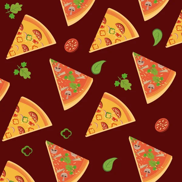 Pizza slices bakgrund — Stock vektor